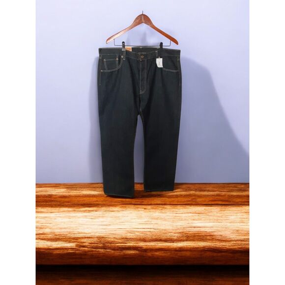 Levi's Original Fit Dark Denim Jeans Straight Leg Button Fly Size 40/30 - Picture 1 of 9